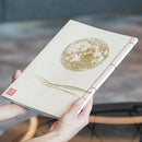 [STATIONERY] NOTEBOOK FULL MOON (WHITE) | KARAKAMI (JAPANESE PAPER)｜KEIBIFUGETSU