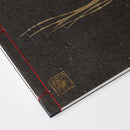 [STATIONERY] NOTEBOOK CRESCENT MOON (BLACK) | KARAKAMI (JAPANESE PAPER)｜KEIBIFUGETSU