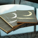 [STATIONERY] NOTEBOOK CRESCENT MOON (BLACK) | KARAKAMI (JAPANESE PAPER)｜KEIBIFUGETSU