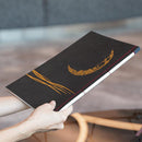 [STATIONERY] NOTEBOOK CRESCENT MOON (BLACK) | KARAKAMI (JAPANESE PAPER)｜KEIBIFUGETSU