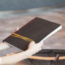 [STATIONERY] NOTEBOOK FULL MOON (BLACK) | KARAKAMI (JAPANESE PAPER)｜KEIBIFUGETSU