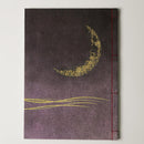 [STATIONERY] NOTEBOOK CRESCENT MOON (PURPLE) | KARAKAMI (JAPANESE PAPER)｜KEIBIFUGETSU