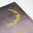 [STATIONERY] NOTEBOOK CRESCENT MOON (PURPLE) | KARAKAMI (JAPANESE PAPER)｜KEIBIFUGETSU