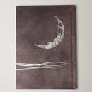 [STATIONERY] NOTEBOOK CRESCENT MOON (PURPLE) | KARAKAMI (JAPANESE PAPER)｜KEIBIFUGETSU