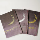 [STATIONERY] NOTEBOOK CRESCENT MOON (PURPLE) | KARAKAMI (JAPANESE PAPER)｜KEIBIFUGETSU