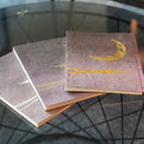 [STATIONERY] NOTEBOOK CRESCENT MOON (PURPLE) | KARAKAMI (JAPANESE PAPER)｜KEIBIFUGETSU