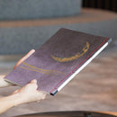 [STATIONERY] NOTEBOOK CRESCENT MOON (PURPLE) | KARAKAMI (JAPANESE PAPER)｜KEIBIFUGETSU