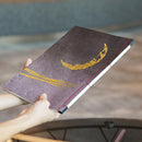 [STATIONERY] NOTEBOOK CRESCENT MOON (PURPLE) | KARAKAMI (JAPANESE PAPER)｜KEIBIFUGETSU