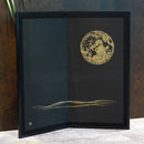 [FOLDING SCREEN (ROOM DIVIDER)] FULL MOON (BLACK) BRONZE (L) | KARAKAMI (JAPANESE PAPER)｜KEIBIFUGETSU