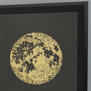 [FOLDING SCREEN (ROOM DIVIDER)] FULL MOON (BLACK) BRONZE (L) | KARAKAMI (JAPANESE PAPER)｜KEIBIFUGETSU