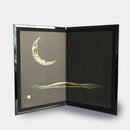 [FOLDING SCREEN (ROOM DIVIDER)] CRESCENT MOON (BLACK) BRONZE (M) | KARAKAMI (JAPANESE PAPER)｜KEIBIFUGETSU