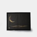 [FOLDING SCREEN (ROOM DIVIDER)] CRESCENT MOON (BLACK) BRONZE (S) | KARAKAMI (JAPANESE PAPER)｜KEIBIFUGETSU