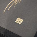 [FOLDING SCREEN (ROOM DIVIDER)] CRESCENT MOON (BLACK) BRONZE (S) | KARAKAMI (JAPANESE PAPER)｜KEIBIFUGETSU