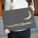 [ARTPANEL] CRESCENT MOON (BLACK) A3 | KARAKAMI (JAPANESE PAPER)｜KEIBIFUGETSU