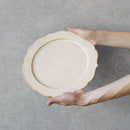 [LARGE PLATE (PLATTER)] MATTE FLAT PLATE (RIM) RINKA-L WHITE | KYOTO-KIYOMIZU WARE | FUUU