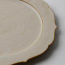 [LARGE PLATE (PLATTER)] MATTE FLAT PLATE (RIM) RINKA-L WHITE | KYOTO-KIYOMIZU WARE | FUUU