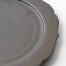 [LARGE PLATE (PLATTER)] MATTE FLAT PLATE (RIM) RINKA-L BLACK | KYOTO-KIYOMIZU WARE | FUUU