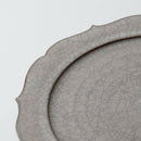 [LARGE PLATE (PLATTER)] HIBIKI FLAT PLATE (RIM) RINKA-L BLACK | KYOTO-KIYOMIZU WARE | FUUU