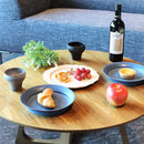 [DISH] MATTE RIM PLATE ROUND (M) BLUE | KYOTO-KIYOMIZU WARE | FUUU