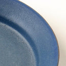 [DISH] MATTE RIM PLATE ROUND (M) BLUE | KYOTO-KIYOMIZU WARE | FUUU