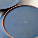 [DISH] MATTE RIM PLATE ROUND (M) BLUE | KYOTO-KIYOMIZU WARE | FUUU