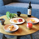 [DISH] HIBIKI RIM PLATE ROUND (M) RED | KYOTO-KIYOMIZU WARE | FUUU