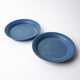 [DISH] Matte Rim Plate Round (M) ชุดคู่สีน้ำเงิน | Kyoto-Kiyomizu Ware | ฟูวู