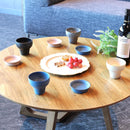[SMALL DISH] MATTE RIM PLATE ROUND (SS) BLUE | KYOTO-KIYOMIZU WARE | FUUU