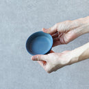 [SMALL DISH] MATTE RIM PLATE ROUND (SS) BLUE | KYOTO-KIYOMIZU WARE | FUUU
