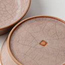 [SMALL DISH] HIBIKI RIM PLATE ROUND (SS) RED PAIR SET | KYOTO-KIYOMIZU WARE | FUUU