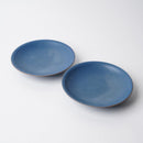 [DISH] MATTE PLATE ROUND (S) BLUE PAIR SET | KYOTO-KIYOMIZU WARE | FUUU