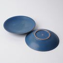 [DISH] MATTE PLATE ROUND (S) BLUE PAIR SET | KYOTO-KIYOMIZU WARE | FUUU