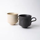 [MUG (CUP)] MATTE (SQUARE) PAIR SET BLACK & WHITE | KYOTO-KIYOMIZU WARE | FUUU
