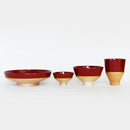 [DISH SET] KOROMO 4-PIECE SET (PLATE, BOWL, SAKE CUP, CUP) | LACQUERWARE | ISUKE