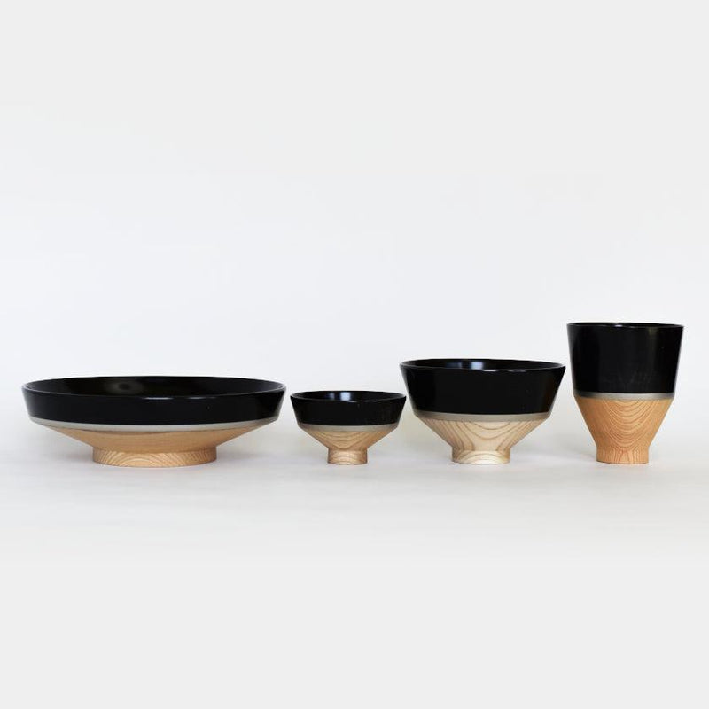 [盤子] Koromo 4件套件（板，碗，清酒杯，杯子）|漆器| Isuke