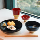 [DISH SET] KOROMO 4-PIECE SET (PLATE, BOWL, SAKE CUP, CUP) | LACQUERWARE | ISUKE