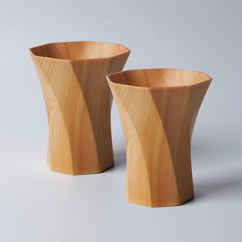 [CUP] PAIR OF MASU (WOODEN SAKE CUP) | WOODWORKING | KINO-SACHI