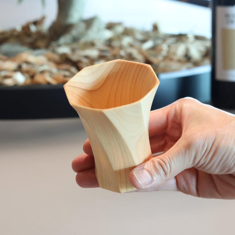 [CUP] PAIR OF OCTAGONAL TWISTED MASU (S) | WOODWORKING | KINO-SACHI