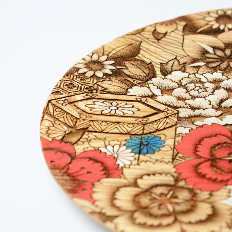 [LARGE PLATE (PLATTER)] KYO-YUZEN - AYA | PRINTING AND KYO-YUZEN ENGRAVING| SANSAI STUDIO