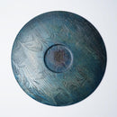 [LARGE PLATE (PLATTER)] SWELL OF THE SEA | PRINTING AND KYO-YUZEN ENGRAVING| SANSAI STUDIO