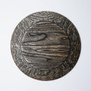 [LARGE PLATE (PLATTER)] RIMMED DISH WITH GRAPES ARABESQUE - GRAY | PRINTING AND KYO-YUZEN ENGRAVING| SANSAI STUDIO