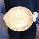 [LARGE PLATE (PLATTER)] RIMMED DISH - FLOWER | PRINTING AND KYO-YUZEN ENGRAVING| SANSAI STUDIO