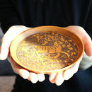 [SMALL DISH] DEER AND AUTUMN LEAVES | PRINTING AND KYO-YUZEN ENGRAVING| SANSAI STUDIO