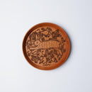 [SMALL DISH] ARABESQUE AND RABBIT | PRINTING AND KYO-YUZEN ENGRAVING| SANSAI STUDIO