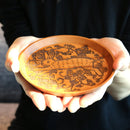 [SMALL DISH] ARABESQUE AND RABBIT | PRINTING AND KYO-YUZEN ENGRAVING| SANSAI STUDIO