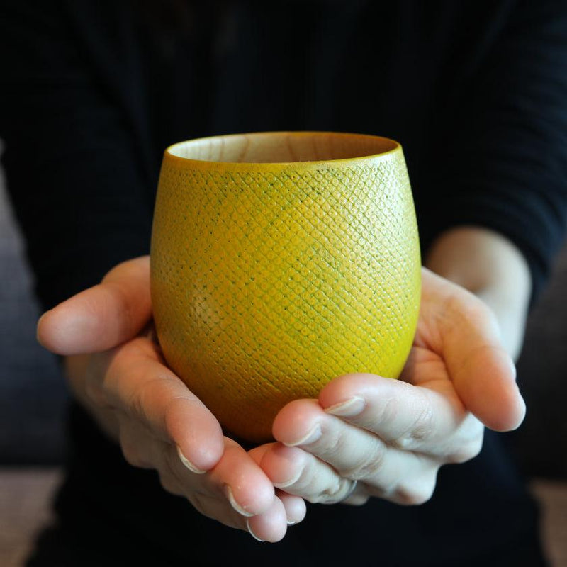 [杯] Hitta Kanoko（黃色）|印刷和Kyo-Yuzen雕刻| Sansai Studio