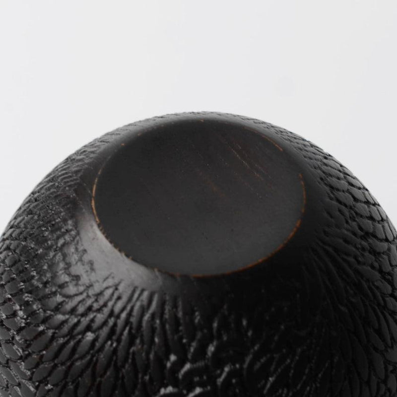 [杯]菊花圖案（黑色）|印刷和Kyo-Yuzen雕刻| Sansai Studio