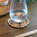 [COASTER] CHERRY BLOSSOMS WITH CHRYSANTHEMUM | PRINTING AND KYO-YUZEN ENGRAVING| SANSAI STUDIO