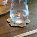 [COASTER] PLUM BLOSSOMS WITH KOMON | PRINTING AND KYO-YUZEN ENGRAVING| SANSAI STUDIO