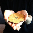 [COASTER] PLUM BLOSSOMS WITH KOMON | PRINTING AND KYO-YUZEN ENGRAVING| SANSAI STUDIO